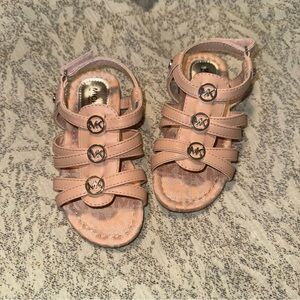 Girls size 9 toddler sandals Micheal kors